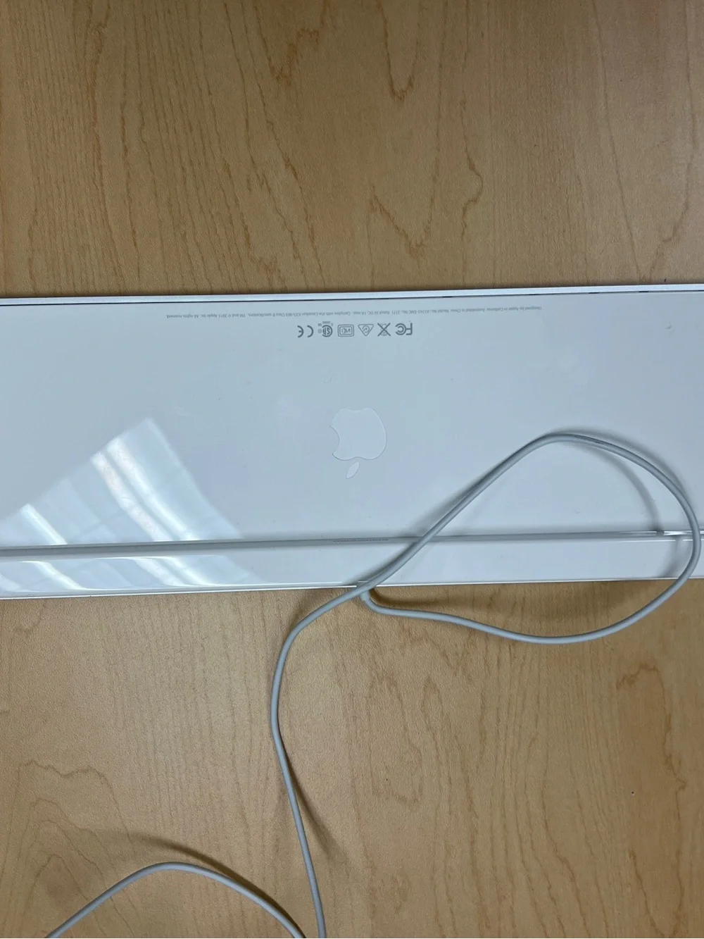 Apple Silver and White Slim Wired Keyboard